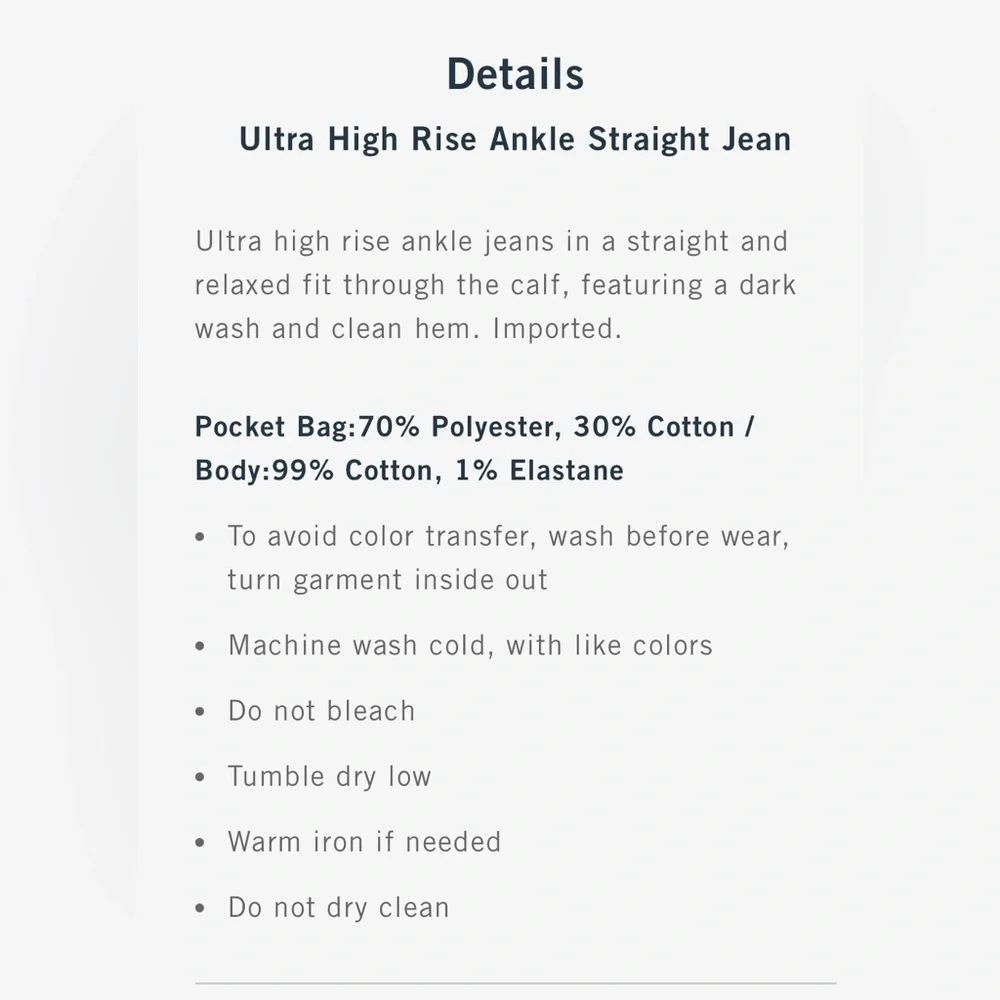 Abercrombie Ultra High Rise Straight Jean - Picture 4 of 4